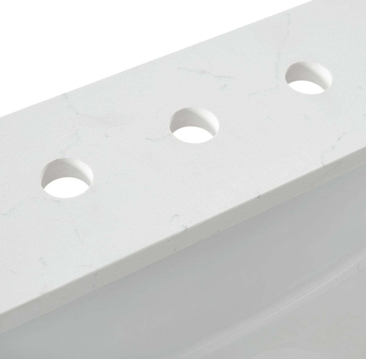 61" Carrara Quartz Vanity Top with Sink