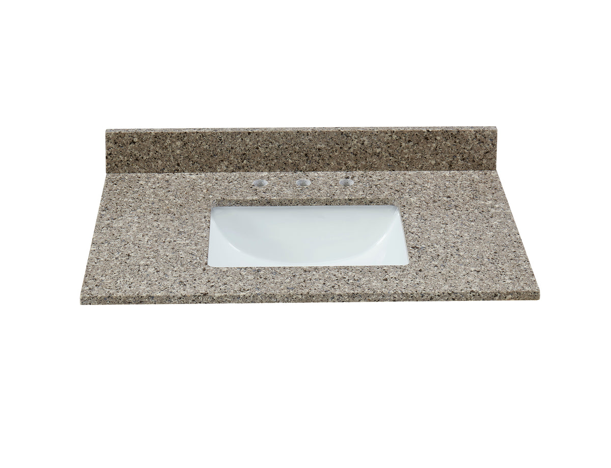 37” Castle Rock Quartz Vanity Top with Sink