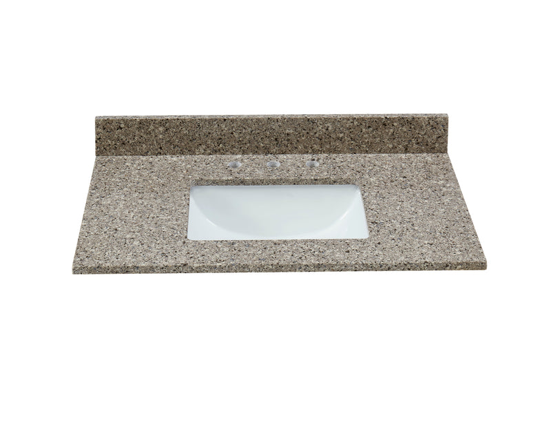 31" Castle Rock Quartz Vanity Top with Sink