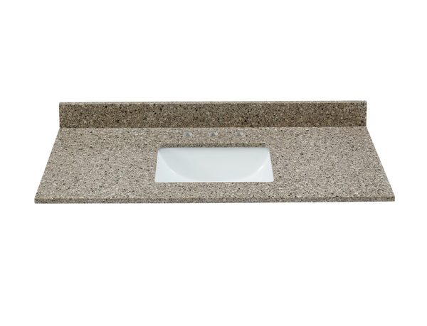 49“ Castle Rock Quartz Vanity Top Sink
