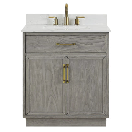 Denton 30" Single Vanity With Calacatta Quartz Top