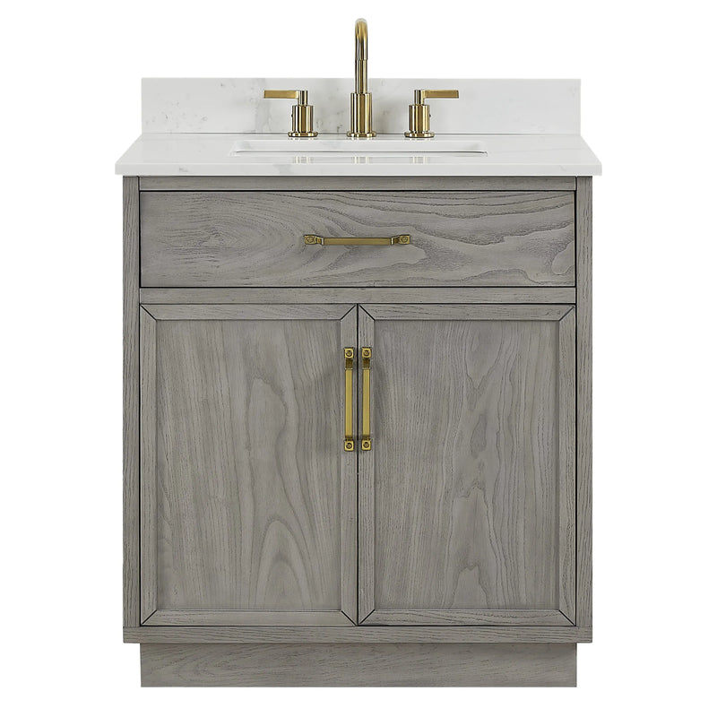 Denton 30" Single Vanity With Calacatta Quartz Top