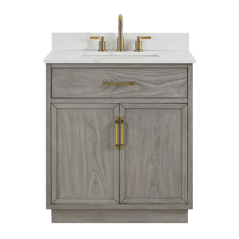 Denton 30" Single Vanity With Calacatta Quartz Top