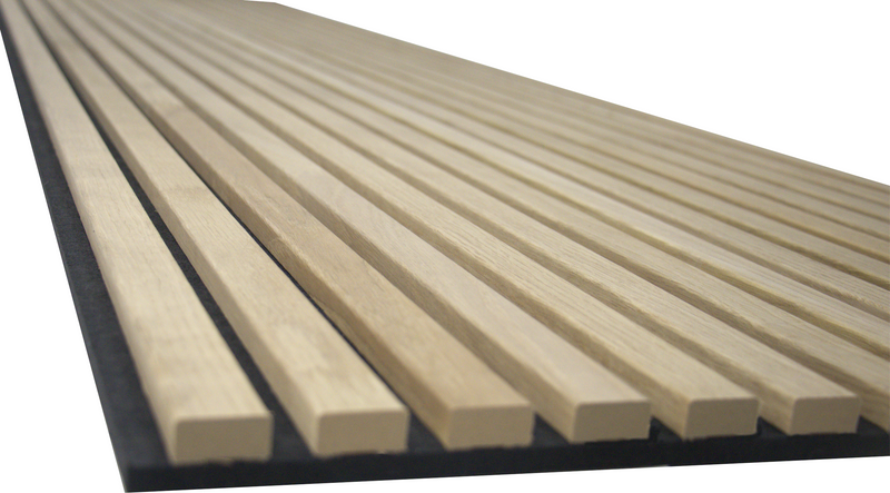 24-in x 94-1/2-in Acoustic Wood Slat Wall Panel - Natural Oak(16-sq. f ...