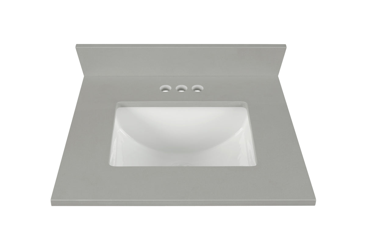 37“ Earth Gray Quartz Vanity Top with Sink