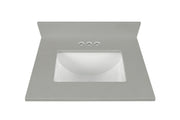 73” Earth Gray Quartz Vanity Top with Sink