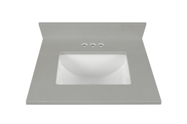 43” Earth Gray Quartz Vanity Top with Sink