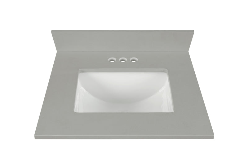 43” Earth Gray Quartz Vanity Top with Sink