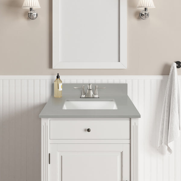 43” Earth Gray Quartz Vanity Top with Sink