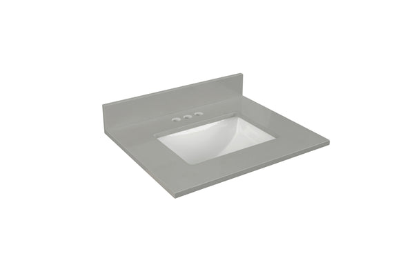 31" Earth Gray Quartz Vanity Top Sink