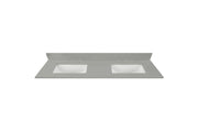 73” Earth Gray Quartz Vanity Top with Sink