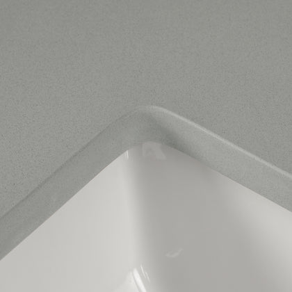73” Earth Gray Quartz Vanity Top with Sink