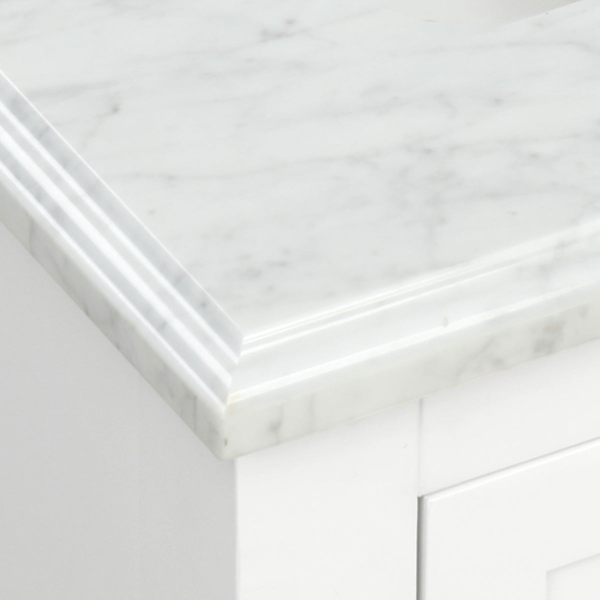 60" Elizabeth Vanity Set with Carrara Marble Top