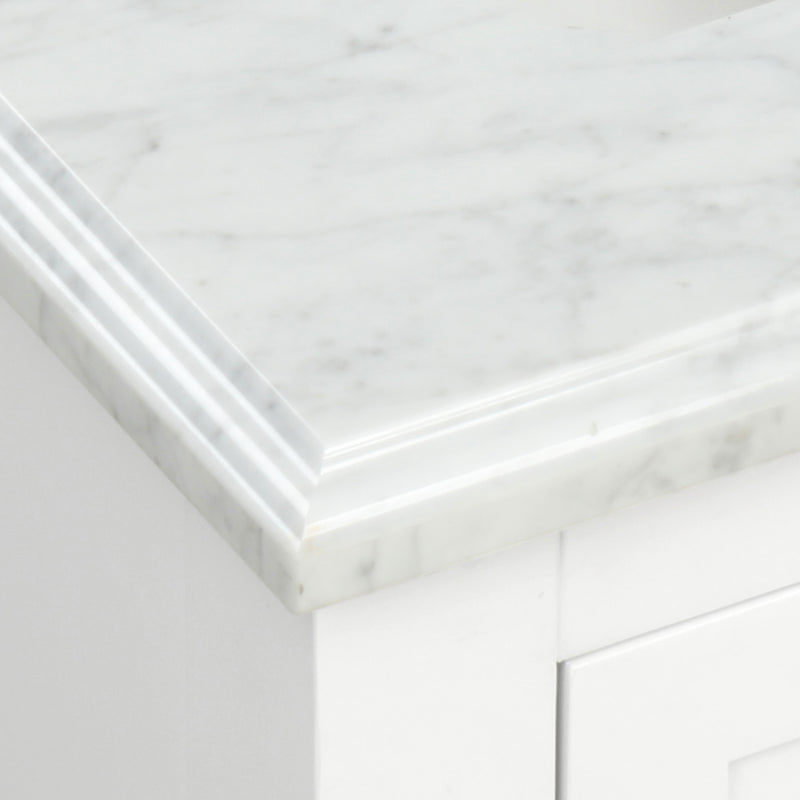 60" Elizabeth Vanity Set with Carrara Marble Top