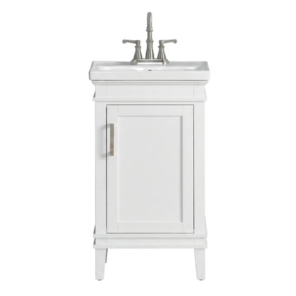 Elmington in Swan White Vanity 20" with Porcelain Top