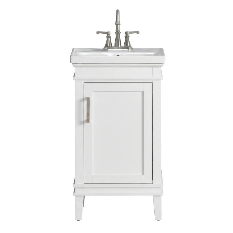 Elmington in Swan White Vanity 20" with Porcelain Top