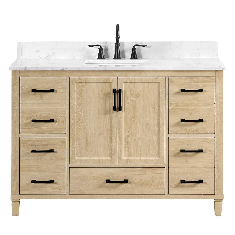Hardin 48" Single Vanity With Carrara Engineered Stone Top