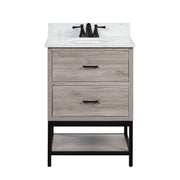 Hartley 24" Single Vanity With Carrara White Quartz Stone Top