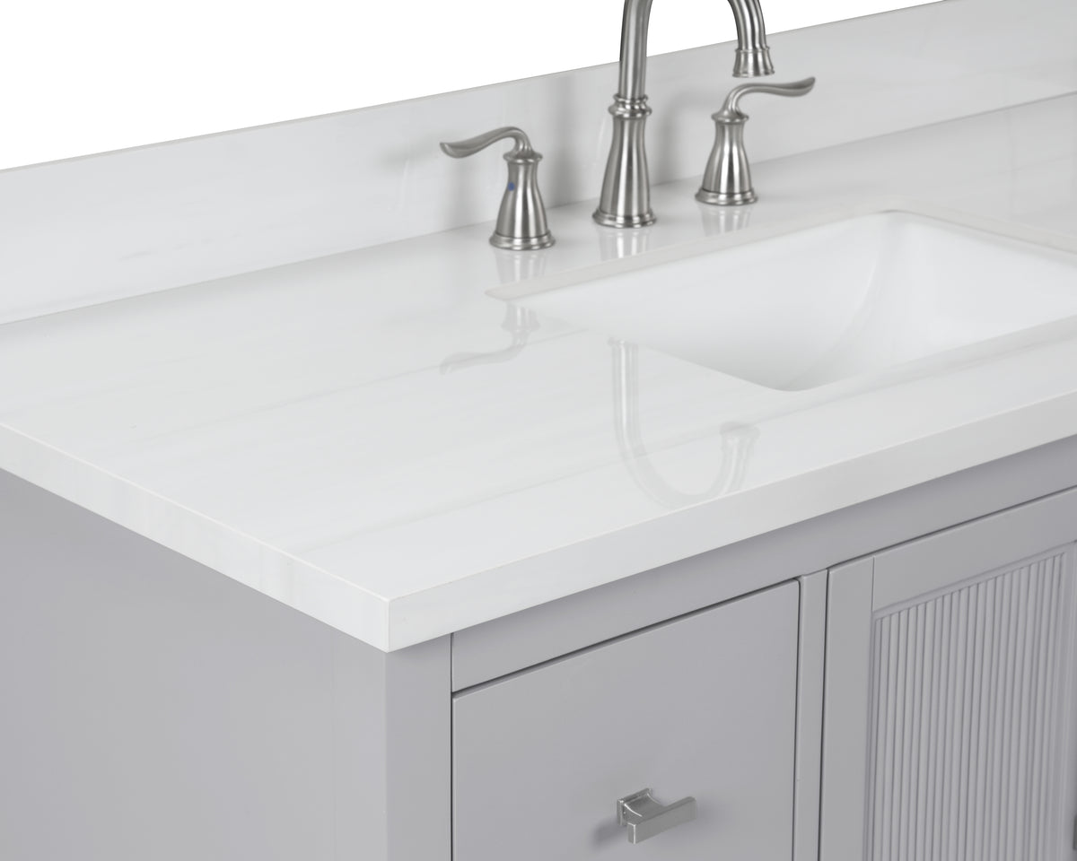Hollister 30" Single Vanity with Sintered Stone Carrara Top
