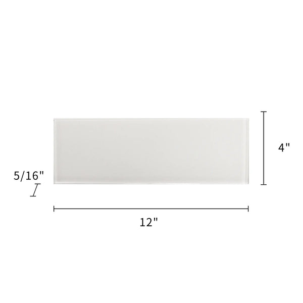 Ice Block 4-in x 12-in Glass Wall Tiles( 13.3 sq. ft. /Box )