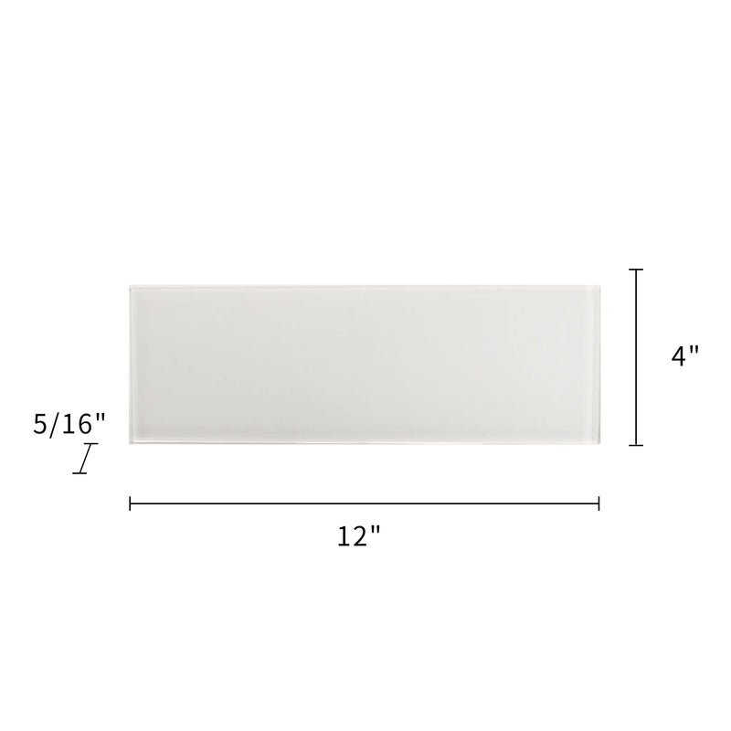 Ice Block 4-in x 12-in Glass Wall Tiles( 13.3 sq. ft. /Box )