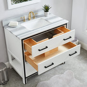 Hendrick 36" Soft White Vanity With Marmara Marble Top