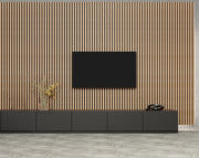 24-in x 94-1/2-in Acoustic Wood Slat Wall Panel - Natural Oak(16-sq. ft/ Piece)