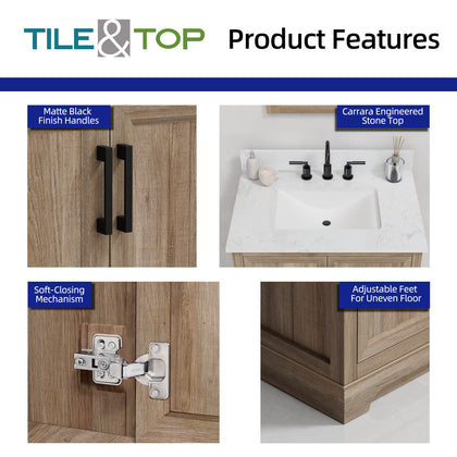 Retford 30" Vanity Family Set with Engineered Marble Top