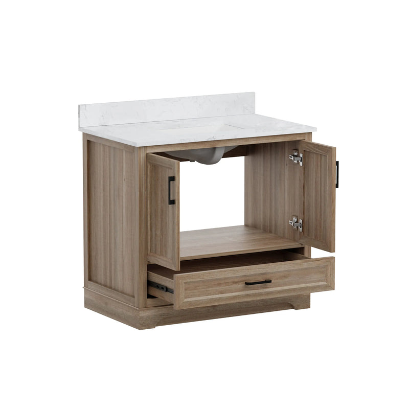 Retford 36" Vanity Family Set with Engineered Marble Top