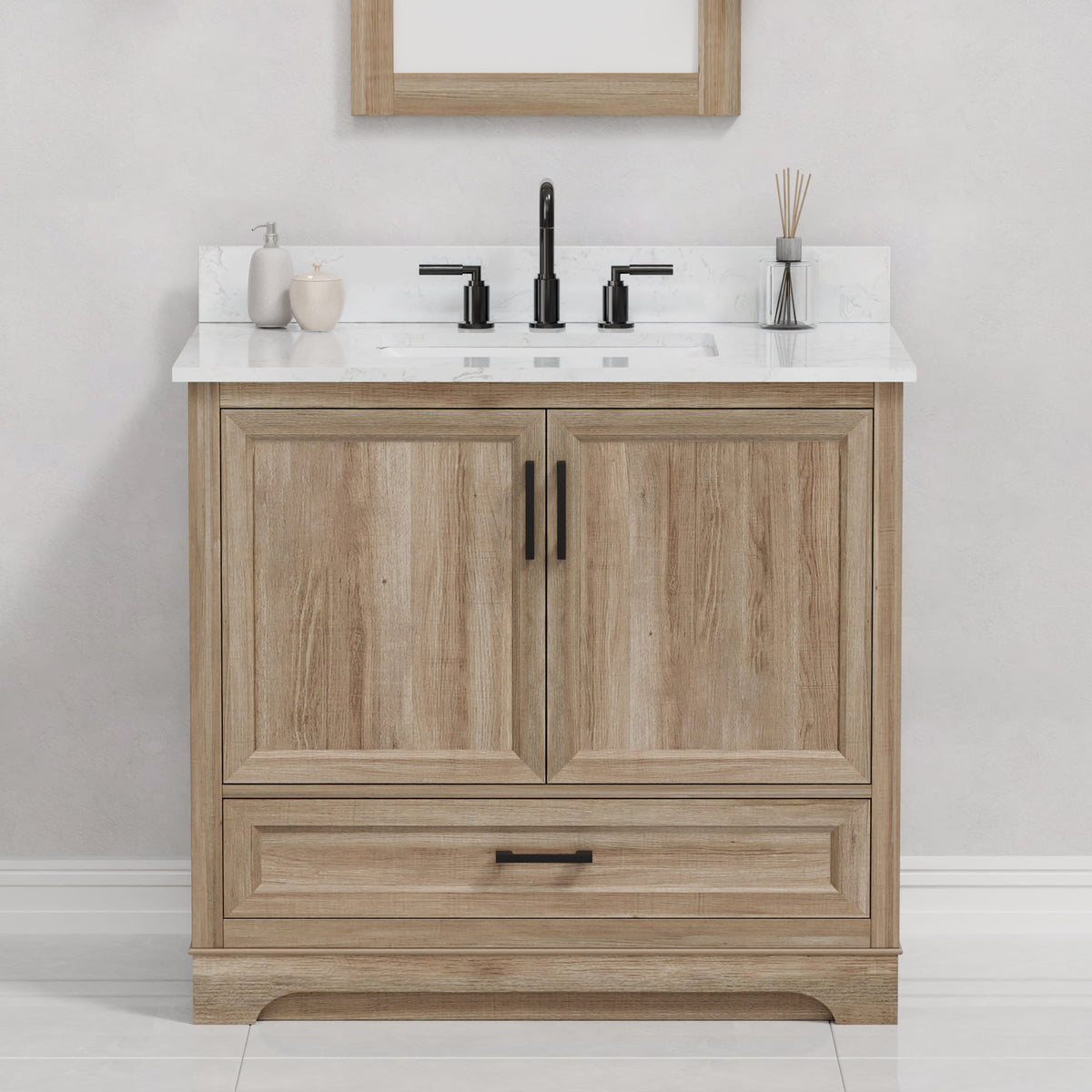 Retford 36" Vanity Family Set with Engineered Marble Top