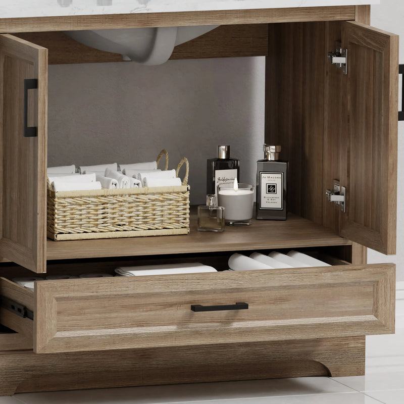 Retford 36" Vanity Family Set with Engineered Marble Top