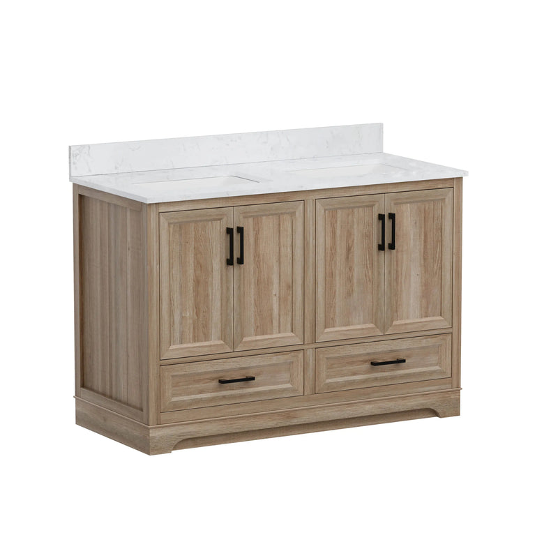 Retford 48" Vanity Family Set with Engineered Marble Top