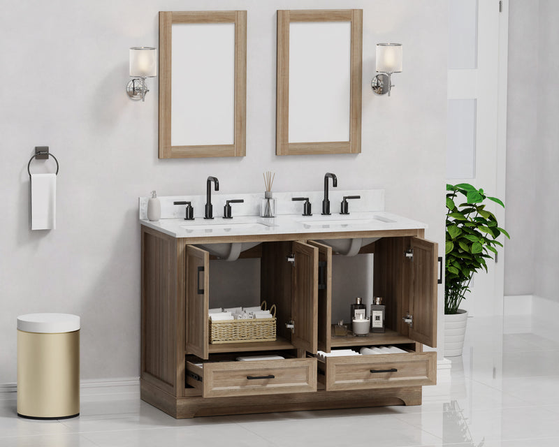 Retford 48" Vanity Family Set with Engineered Marble Top