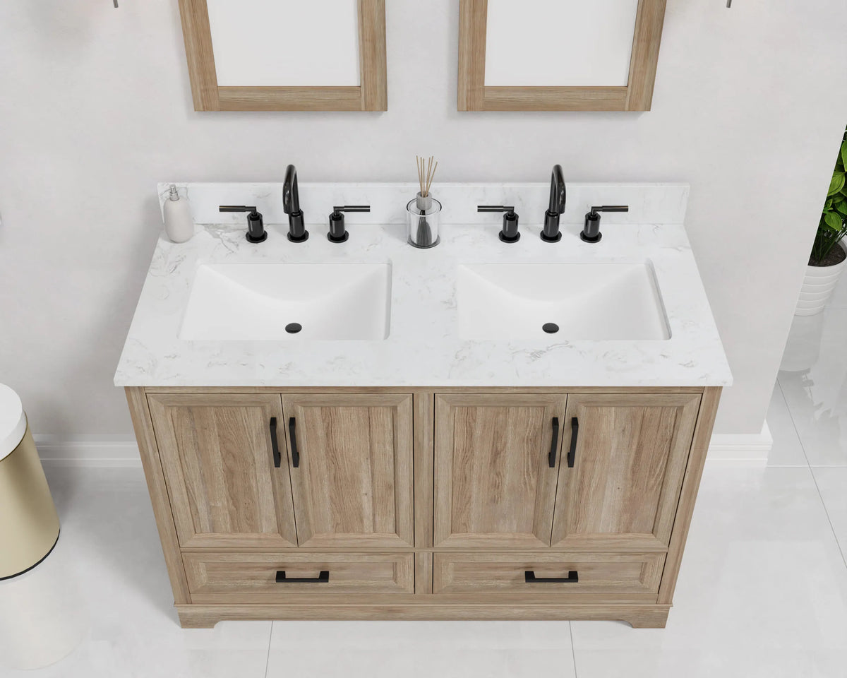 Retford 48" Vanity Family Set with Engineered Marble Top