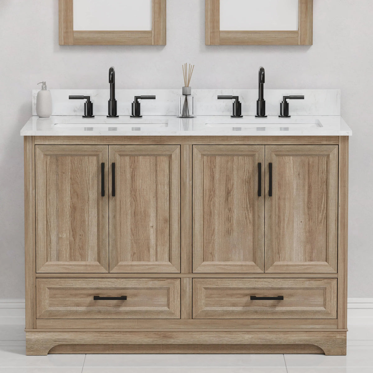 Retford 48" Vanity Family Set with Engineered Marble Top