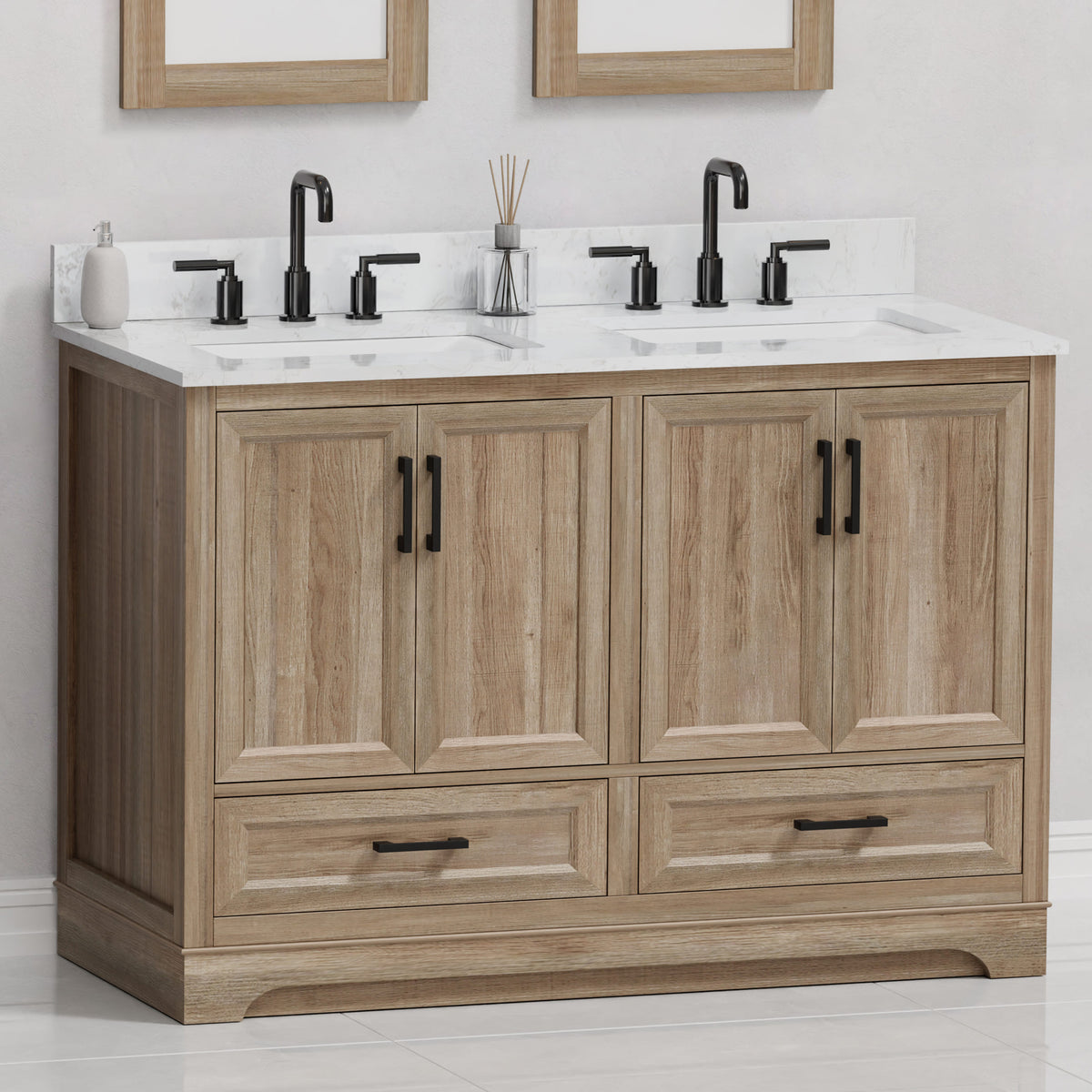 Retford 48" Vanity Family Set with Engineered Marble Top