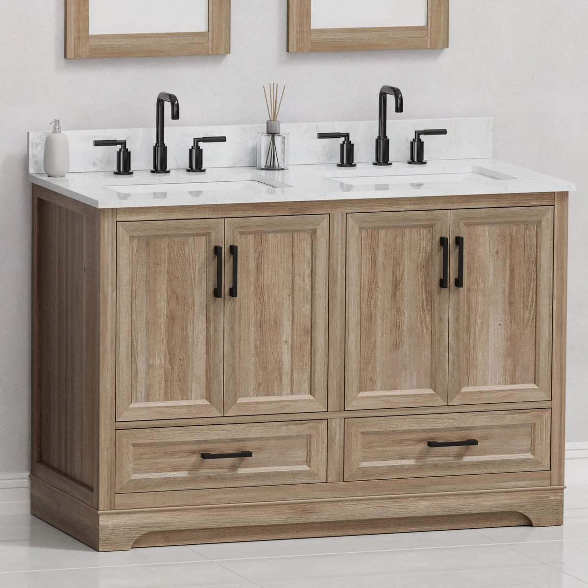 Retford 48" Vanity Family Set with Engineered Marble Top
