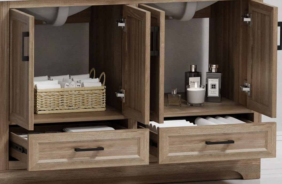 Retford 48" Vanity Family Set with Engineered Marble Top