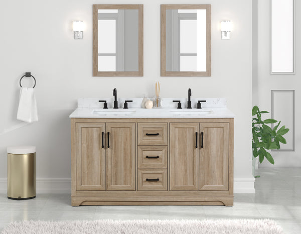 Retford 60" Vanity Family Set with Engineered Marble Top