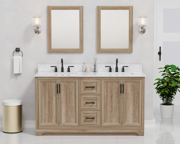 Retford 60" Vanity Family Set with Engineered Marble Top