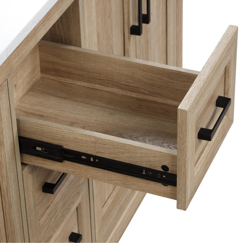 Retford 60" Vanity Family Set with Engineered Marble Top