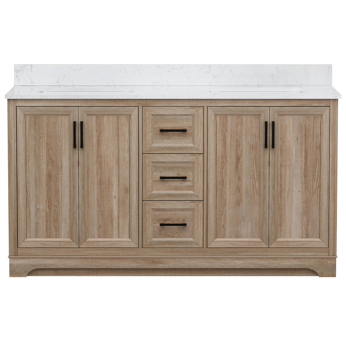 Retford 60" Vanity Family Set with Engineered Marble Top