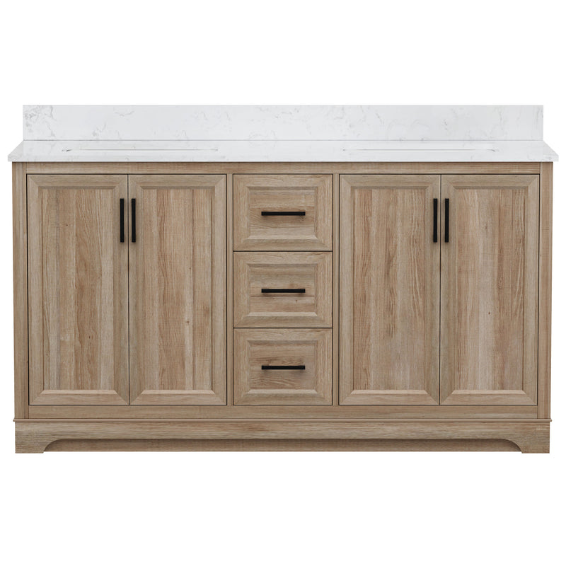 Retford 60" Vanity Family Set with Engineered Marble Top