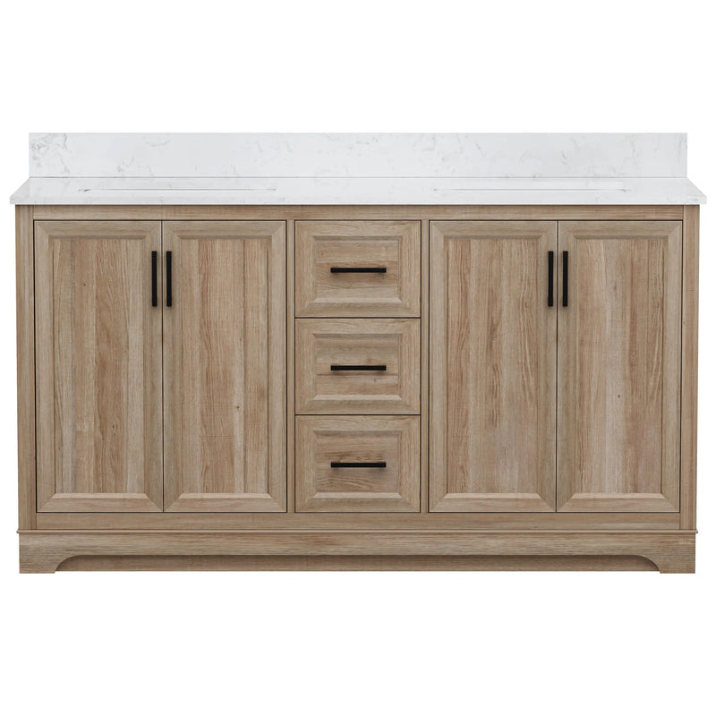 Retford 60" Vanity Family Set with Engineered Marble Top