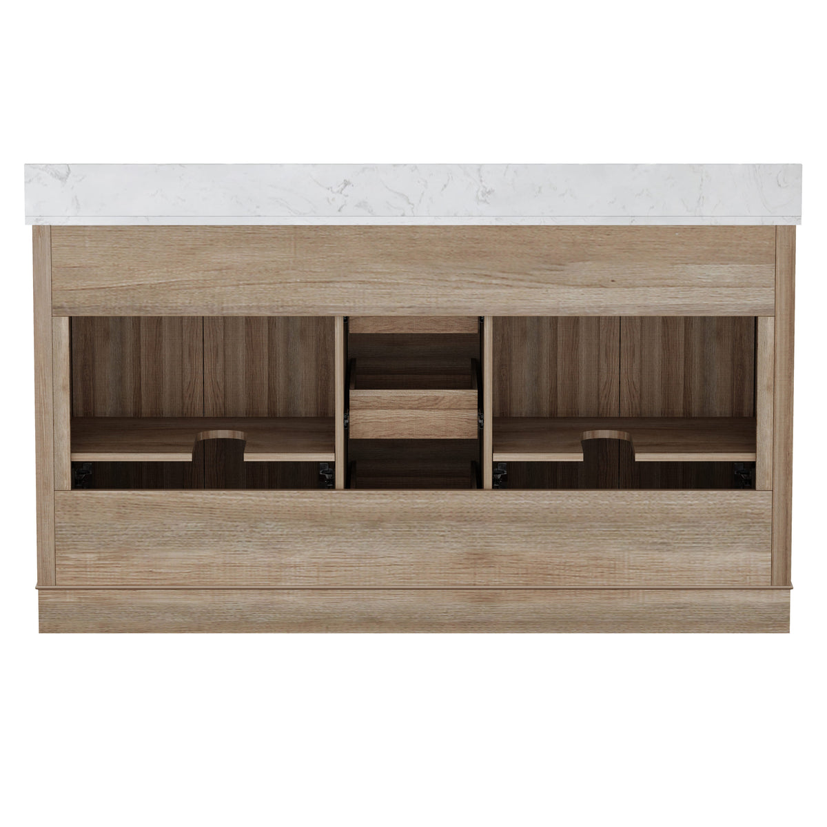 Retford 60" Vanity Family Set with Engineered Marble Top