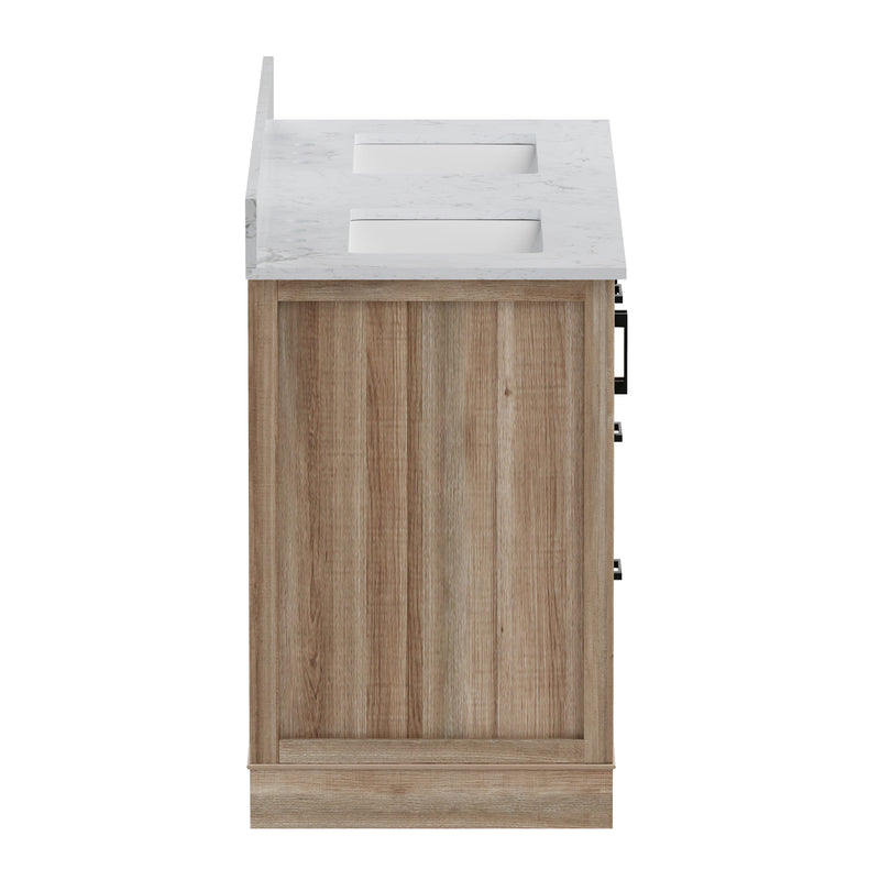 Retford 60" Vanity Family Set with Engineered Marble Top