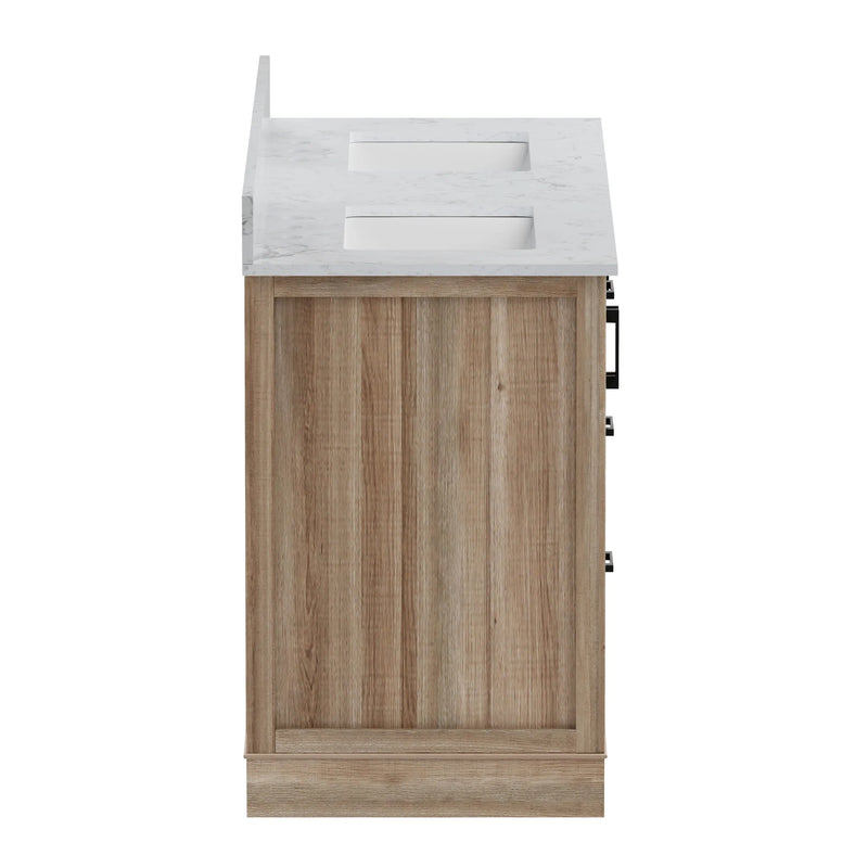 Retford 60" Vanity Family Set with Engineered Marble Top