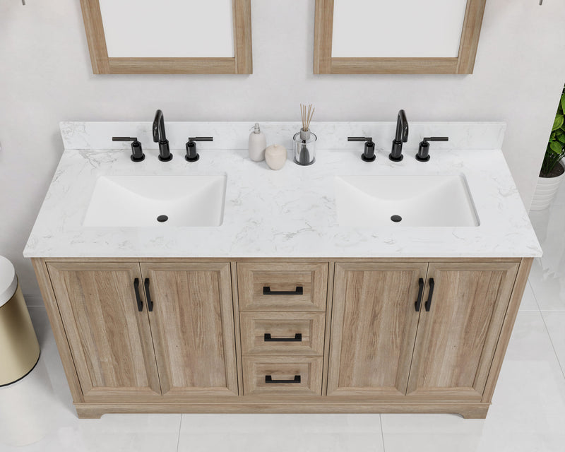 Retford 60" Vanity Family Set with Engineered Marble Top