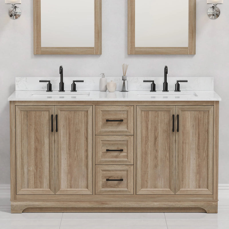 Retford 60" Vanity Family Set with Engineered Marble Top