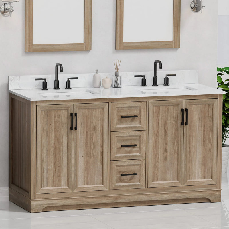 Retford 60" Vanity Family Set with Engineered Marble Top
